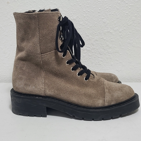 All saints  boots dusty cap toe combat moto boot - Picture 3 of 15
